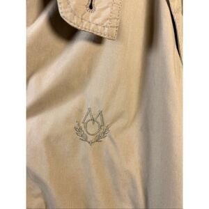 Members Only zipper puffer jacket coat Mens 44 MO logo on front Chain tag tassal